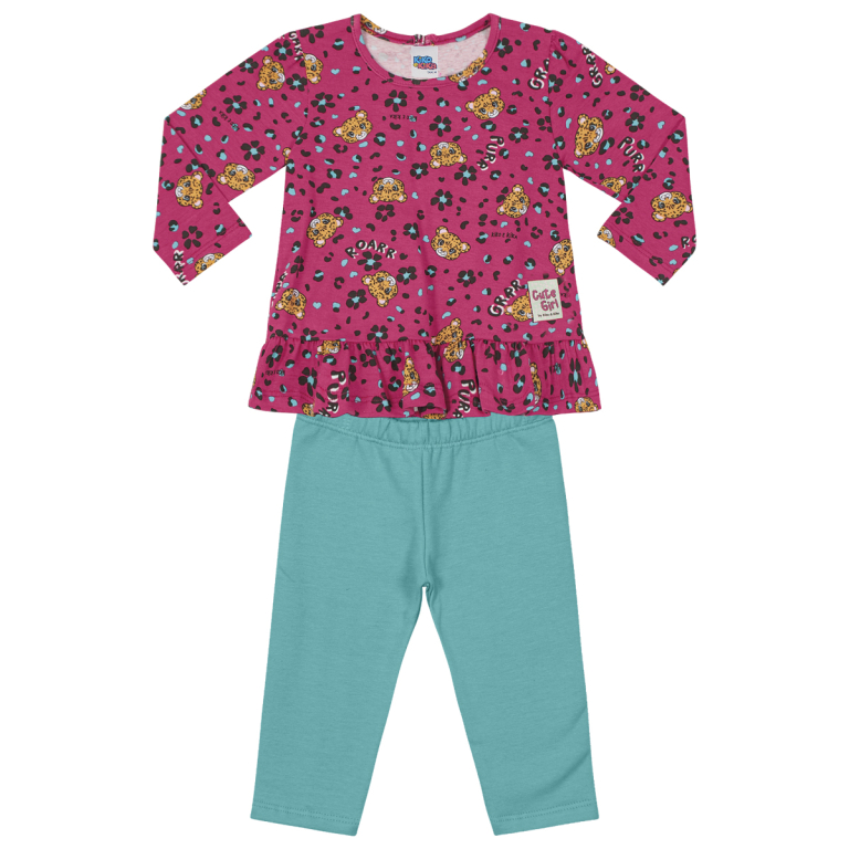 Conjunto Leopardos - Remera y calza