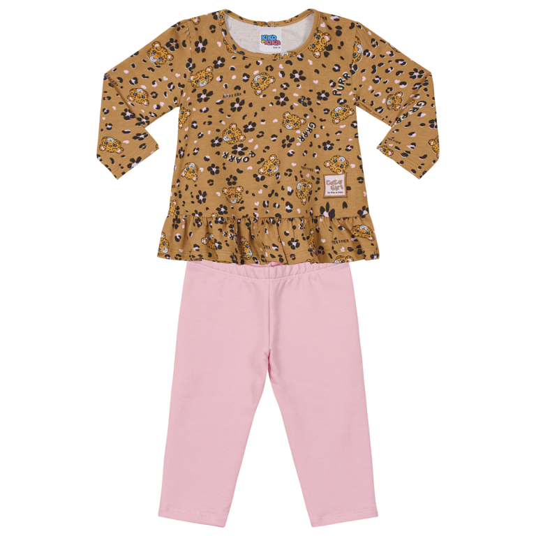 Conjunto Leopardos - Remera y calza