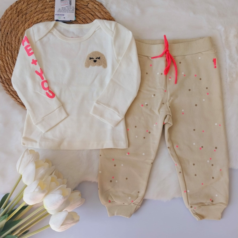 Conjunto Perrito - Remera Y Pantalon con Felpa