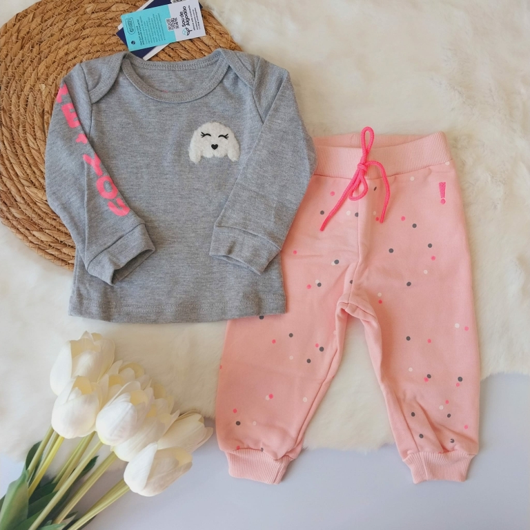 Conjunto Perrito - Remera Y Pantalon con Felpa