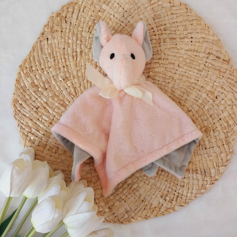 Manta Apego Elefante Rosa