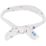 Vincha Bebe Adaptable - Blanco con Flores Celeste