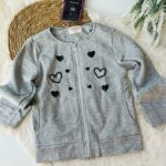 Campera Corazones - Algodon Con Felpa