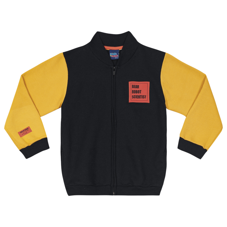 Campera Oso Robot - Con Felpa - Mostaza 4 al 16 Años
