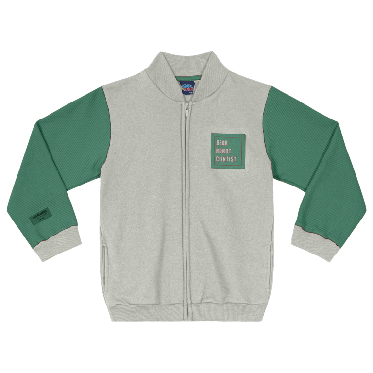 Campera Oso Robot - Con Felpa - Verde 4 al 16 Años