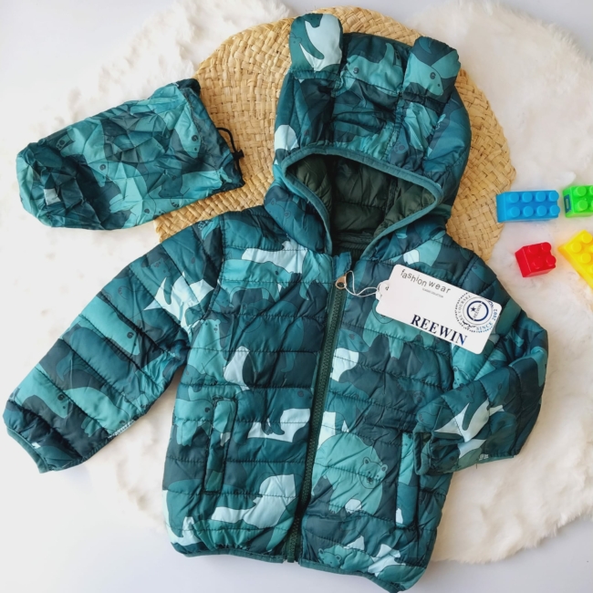 Campera Dinosaurio Reversible con Estuche