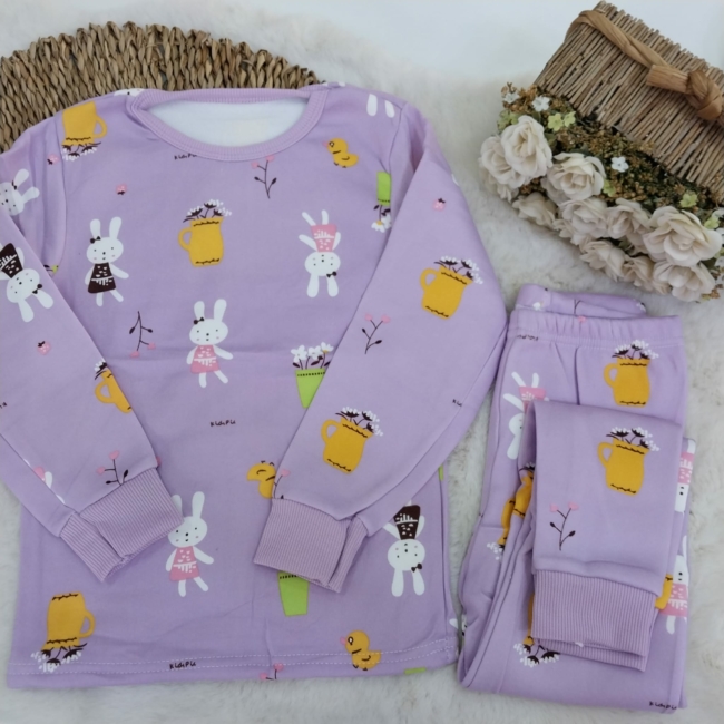 Pijama Algodon Termico Conejita Jardin