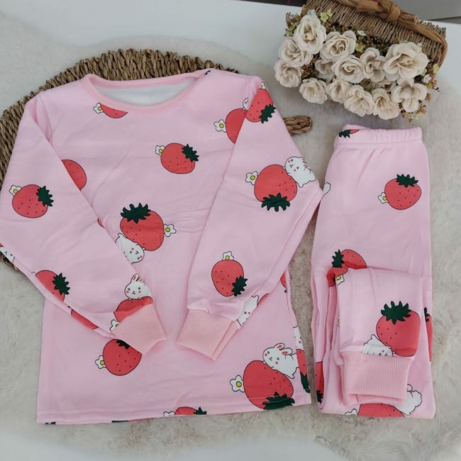 Pijama Algodon Termico Frutilla