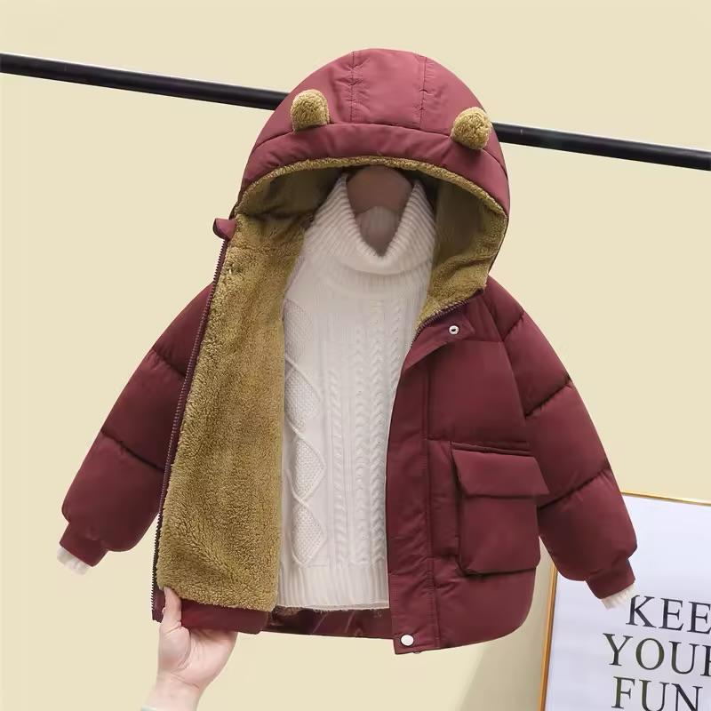 Campera Forrada Sherpa con Orejitas - Bordo