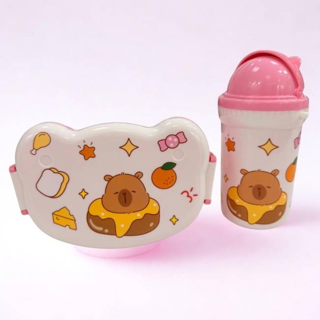 Set Tupper + Tenedor + Termo con Correa