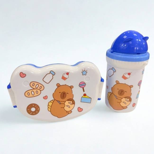 Set Tupper + Tenedor + Termo con Correa